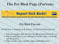 (Parrots) The Pet Bird Page (Parrots)